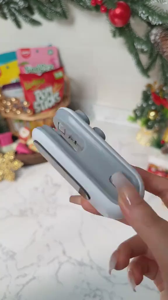 Portable Mini Sealing Machine 2 in 1 USB Rechargeable Magnetic Bag Sealer Heat Seal with Cutter